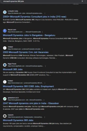 Microsoft Dynamics 365 internship jobs in Coimbatore